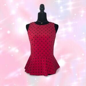 Red Polka Dot Spring Top